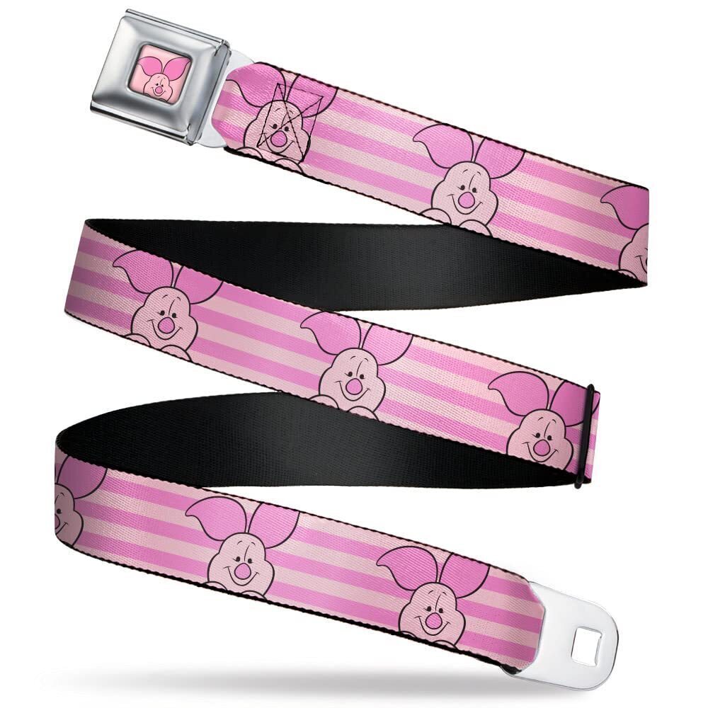1489 Disney Belt, Seatbelt Buckle Belt, Winnie the Pooh Piglet Expression
